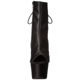 Negro Mate 18 cm Pleaser ADORE-1018 Plataforma Botines Altos