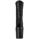 Negro Mate 18 cm XTREME-1020 botines con suela plataforma de mujer