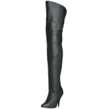 Negro Piel 10,5 cm LEGEND-8868 Botas altas hasta los muslos piel