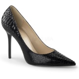 Negro Piel 10 cm CLASSIQUE-20SP Stiletto Zapatos Tacn de Aguja