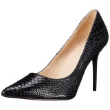 Negro Piel 10 cm CLASSIQUE-20SP Stiletto Zapatos Tacn de Aguja