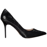 Negro Piel 10 cm CLASSIQUE-20SP Stiletto Zapatos Tacn de Aguja