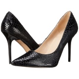 Negro Piel 10 cm CLASSIQUE-20SP Stiletto Zapatos Tacn de Aguja