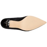 Negro Piel 10 cm CLASSIQUE-20SP Stiletto Zapatos Tacn de Aguja