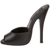 Negro Piel 15 cm DOMINA-101 Mules Tacn Alto Mujer