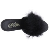 Negro Plumas 8 cm AMOUR-03 Zuecos de mujer para Hombres