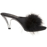 Negro Plumas 8 cm BELLE-301F Zuecos de mujer para Hombres