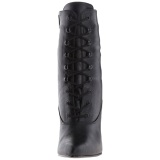 Negro Polipiel 10,5 cm VANITY-1020 Planos Botines Altos Mujer