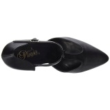 Negro Polipiel 10,5 cm VANITY-415 Zapatos de Saln para Hombres