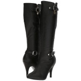 Negro Polipiel 10 cm DREAM-2030 botas tallas grandes