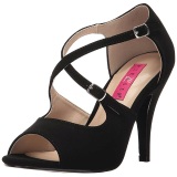 Negro Polipiel 10 cm DREAM-412 sandalias tallas grandes