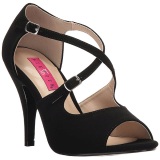 Negro Polipiel 10 cm DREAM-412 sandalias tallas grandes