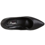 Negro Polipiel 10 cm VANITY-420 Zapatos de Saln para Hombres