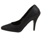 Negro Polipiel 10 cm VANITY-420 zapatos de saln puntiagudos