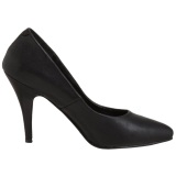 Negro Polipiel 10 cm VANITY-420 zapatos de saln puntiagudos