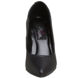 Negro Polipiel 10 cm VANITY-420 zapatos de saln puntiagudos