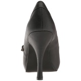 Negro Polipiel 11,5 cm PINUP-01 zapatos de saln tallas grandes