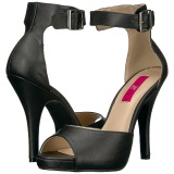 Negro Polipiel 12,5 cm EVE-02 sandalias tallas grandes