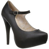 Negro Polipiel 13,5 cm CHLOE-02 zapatos de saln tallas grandes