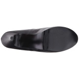 Negro Polipiel 14,5 cm Burlesque TEEZE-06W zapatos de saln pies anchos hombre