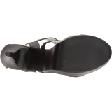 Negro Polipiel 14,5 cm Burlesque TEEZE-42W tacn alto pies anchos hombre