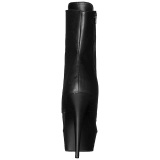 Negro Polipiel 15,5 cm DELIGHT-1020 Plataforma Botines Altos