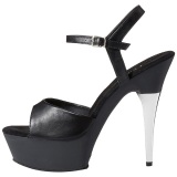 Negro Polipiel 15 cm CAPTIVA-609 Plataforma Tacones de Aguja