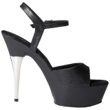 Negro Polipiel 15 cm CAPTIVA-609 Plataforma Tacones de Aguja