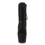 Negro Polipiel 18 cm ADORE-1020FS botines con cordones