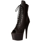 Negro Polipiel 18 cm ADORE-1021 botines con suela plataforma mujer