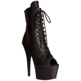 Negro Polipiel 18 cm ADORE-1021 botines con suela plataforma mujer