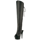 Negro Polipiel 18 cm ADORE-3019 Botas de mujer hasta la rodilla