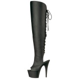 Negro Polipiel 18 cm ADORE-3019 Botas de mujer hasta la rodilla