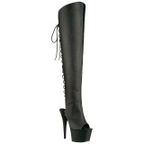 Negro Polipiel 18 cm ADORE-3019 Botas de mujer hasta la rodilla