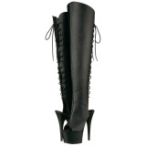 Negro Polipiel 18 cm ADORE-3019 Botas de mujer hasta la rodilla