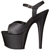 Negro Polipiel 18 cm ADORE-709 Zapatos Tacn Aguja Plataforma