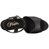 Negro Polipiel 18 cm ADORE-709 Zapatos Tacn Aguja Plataforma