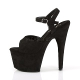 Negro Polipiel 18 cm ADORE-709FS sandalias de tacn alto