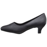 Negro Polipiel 5 cm FAB-420W Zapatos de Saln para Hombres