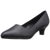 Negro Polipiel 5 cm FAB-420W Zapatos de Saln para Hombres