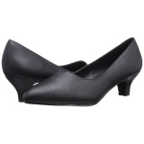 Negro Polipiel 5 cm FAB-420W Zapatos de Saln para Hombres