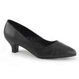 Negro Polipiel 5 cm FAB-420W zapatos de saln tacn bajo