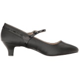 Negro Polipiel 5 cm FAB-425 zapatos de saln tallas grandes