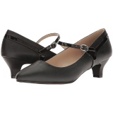 Negro Polipiel 5 cm FAB-425 zapatos de saln tallas grandes