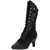 Negro Polipiel 7,5 cm DIVINE-1050 botines tallas grandes