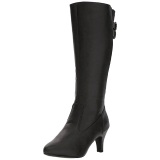 Negro Polipiel 7,5 cm DIVINE-2018 botas tallas grandes