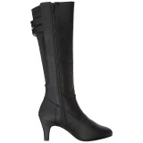 Negro Polipiel 7,5 cm DIVINE-2018 botas tallas grandes