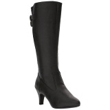 Negro Polipiel 7,5 cm DIVINE-2018 botas tallas grandes