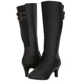 Negro Polipiel 7,5 cm DIVINE-2018 botas tallas grandes