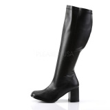 Negro Polipiel 7,5 cm GOGO-300WC botas de mujer de caa ancha